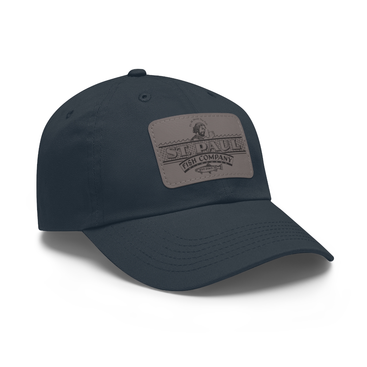 thumbnail image 2 of KOLWOVEN Dad Est 2024 Trucker Hat - Leather Patch Baseball Cap For New Fathers Gift 2 of 14